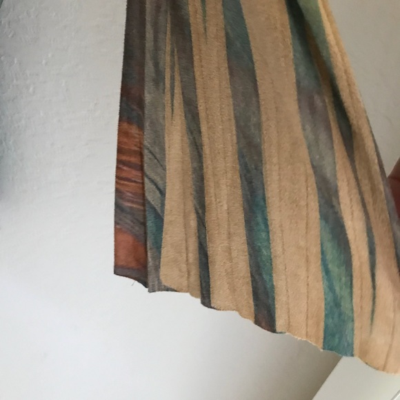 PEACOCK Feather SUBLIMATION Ultrasuede DRESS Small - Picture 6 of 8